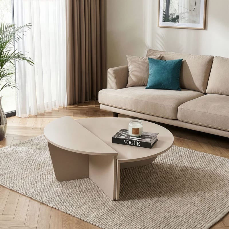 Mukund Soffbord 90 cm Rund - Mink - Möbler - Bord & matgrupp - Soffbord