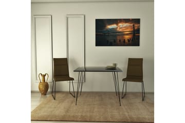 Murtwell Bord 90 cm - Svart/Vit - Möbler - Bord & matgrupp - Marmorbord
