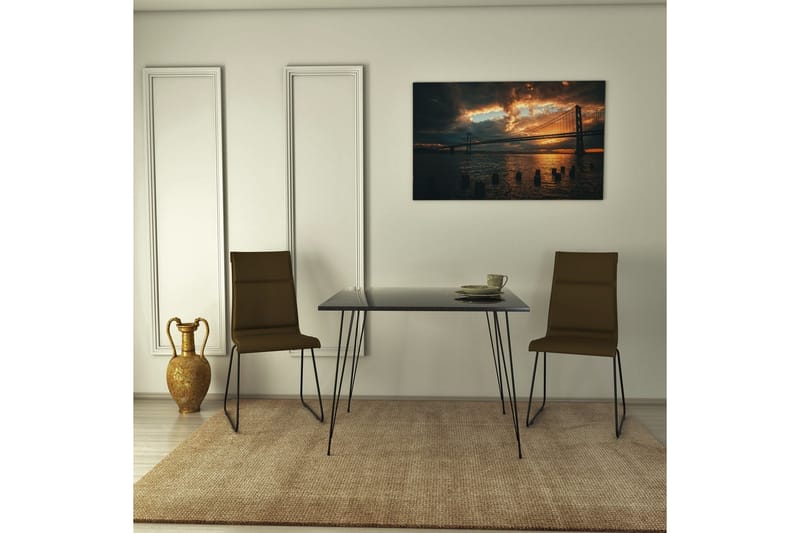 Murtwell Bord 90 cm - Svart/Vit - Möbler - Bord & matgrupp - Marmorbord