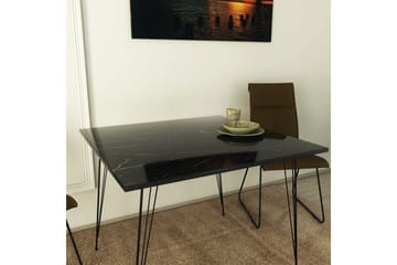 Murtwell Bord 90 cm - Svart/Vit - Möbler - Bord & matgrupp - Marmorbord
