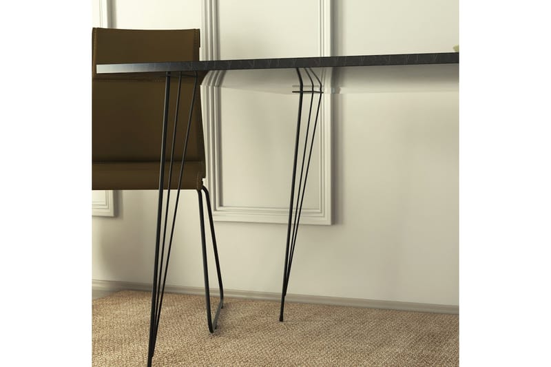 Murtwell Bord 90 cm - Svart/Vit - Möbler - Bord & matgrupp - Marmorbord