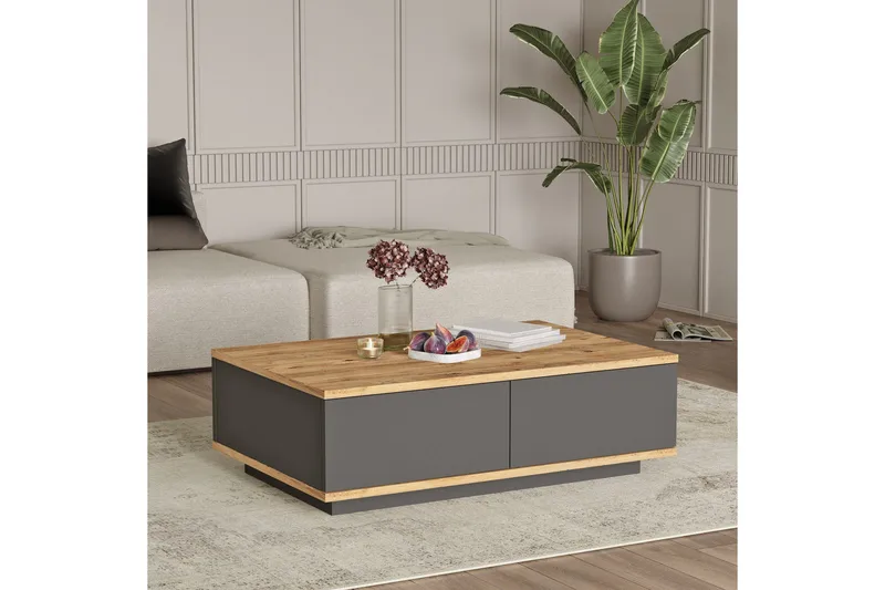 Najar Soffbord 90 cm - Brun/Antracit - Möbler - Bord & matgrupp - Soffbord