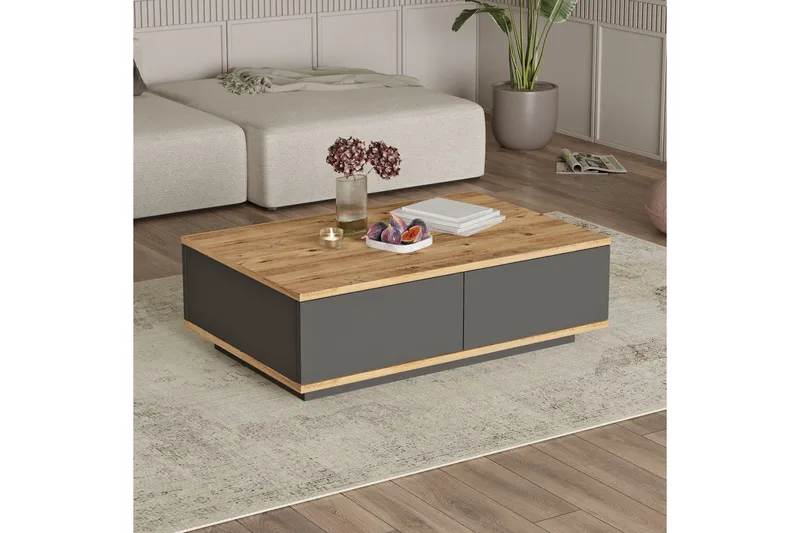 Najar Soffbord 90 cm - Brun/Antracit - Möbler - Bord & matgrupp - Soffbord