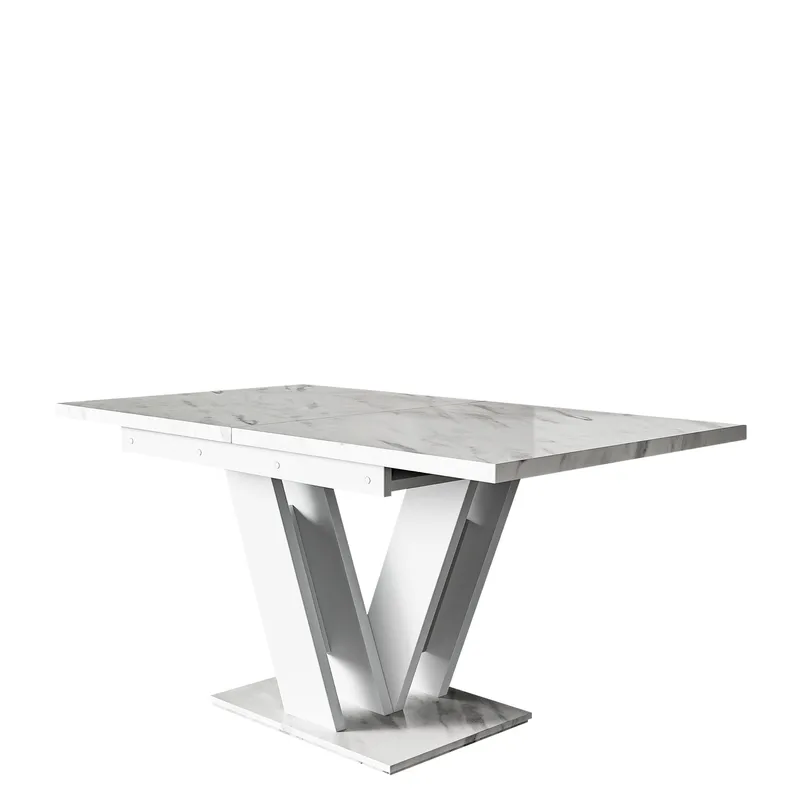 Nand Förlängningsbart Matbord 120-160 cm Rektangulär - Vit - Möbler - Bord & matgrupp - Matbord & köksbord