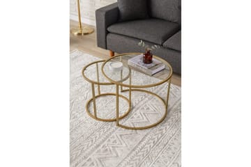 Naruram Soffbord 60 cm - Guld/Transparent - Möbler - Bord & matgrupp - Soffbord