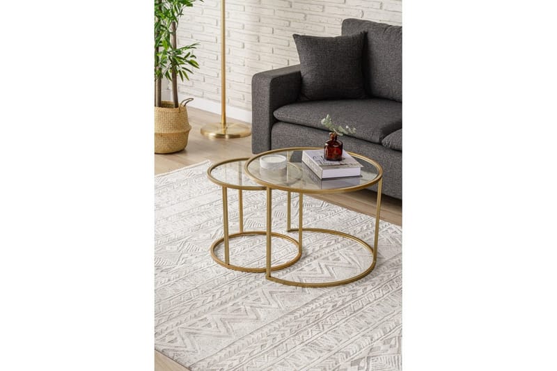 Naruram Soffbord 60 cm - Guld/Transparent - Möbler - Bord & matgrupp - Soffbord