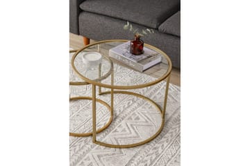 Naruram Soffbord 60 cm - Guld/Transparent - Möbler - Bord & matgrupp - Soffbord