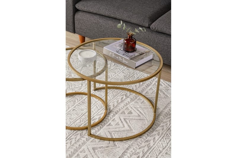 Naruram Soffbord 60 cm - Guld/Transparent - Möbler - Bord & matgrupp - Soffbord