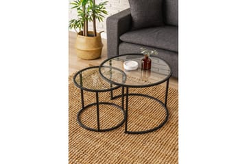 Naruram Soffbord 60 cm - Svart/Transparent - Möbler - Bord & matgrupp - Soffbord
