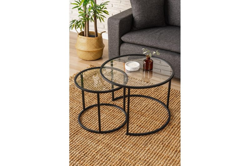 Naruram Soffbord 60 cm - Svart/Transparent - Möbler - Bord & matgrupp - Soffbord