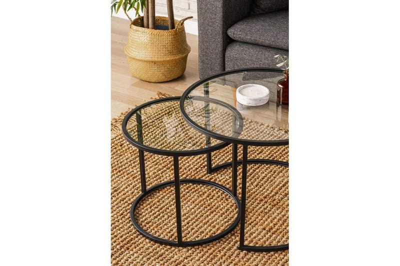 Naruram Soffbord 60 cm - Svart/Transparent - Möbler - Bord & matgrupp - Soffbord