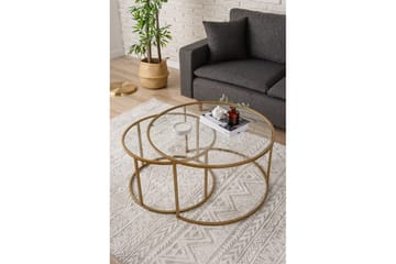 Naruram Soffbord 80 cm - Guld/Transparent - Möbler - Bord & matgrupp - Soffbord