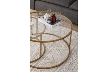 Naruram Soffbord 80 cm - Guld/Transparent - Möbler - Bord & matgrupp - Soffbord