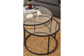 Naruram Soffbord 80 cm - Svart/Transparent - Möbler - Bord & matgrupp - Soffbord