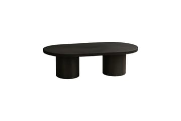 Narvik 120 cm Ovalt Soffbord i Mörkt Trä - Svart - Möbler - Bord & matgrupp - Soffbord