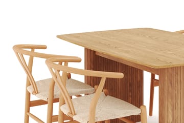 Navjot Matgrupp 140 cm med 4 Dastoori Matstol - Ek - Möbler - Bord & matgrupp - Matgrupp