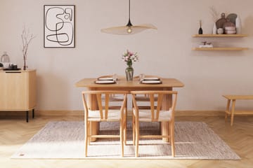 Navjot Matgrupp 140 cm med 4 Dastoori Matstol - Ek - Möbler - Bord & matgrupp - Matgrupp