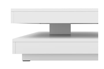 Nenani 70 cm Kvadratiskt Soffbord med Vridbar Tvådelad Bordsskiva i Trä - Beige - Möbler - Bord & matgrupp - Soffbord