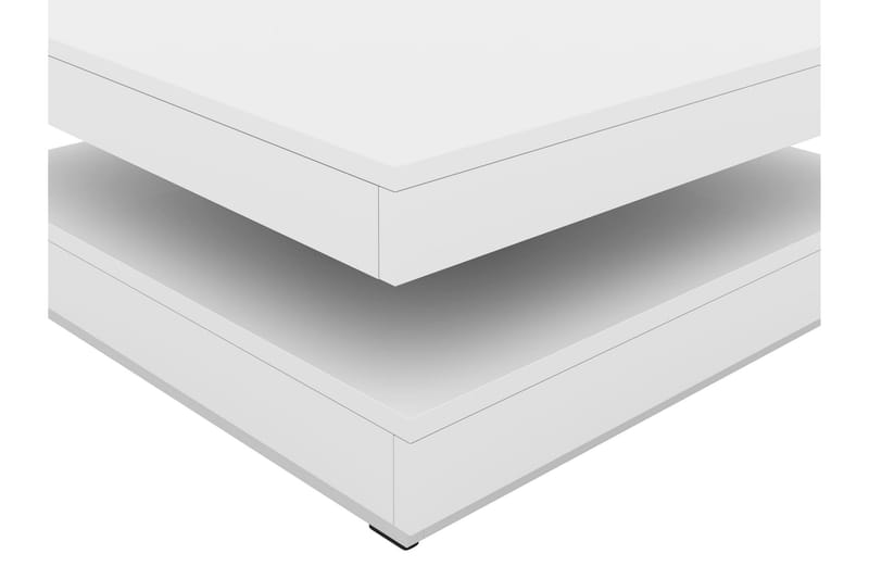 Nenani 70 cm Kvadratiskt Soffbord med Vridbar Tvådelad Bordsskiva i Trä - Beige - Möbler - Bord & matgrupp - Soffbord