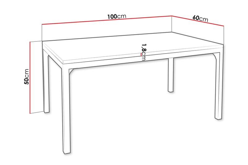 Nerima Soffbord 100 cm - Svart/Vit - Möbler - Bord & matgrupp - Soffbord