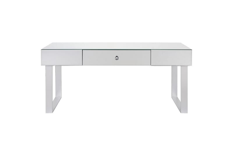 Nesle Rektangulärt Soffbord med Lådor 110 cm i Glas - Spegelsilver - Möbler - Bord & matgrupp - Soffbord