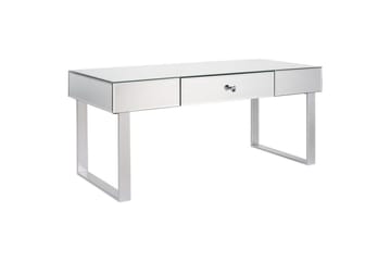 Nesle Rektangulärt Soffbord med Lådor 110 cm i Glas - Spegelsilver - Möbler - Bord & matgrupp - Soffbord