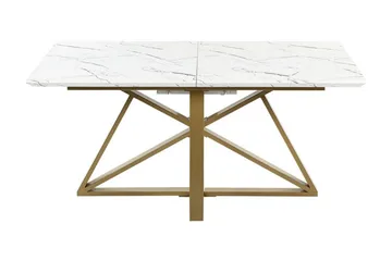 Nettuno Matbord Förlängningsbart 160-200x90 cm - Vit/Guld - Möbler - Bord & matgrupp - Matbord & köksbord