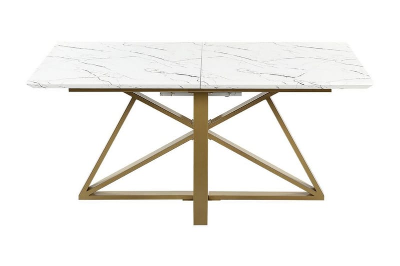 Nettuno Matbord Förlängningsbart 160-200x90 cm - Vit/Guld - Möbler - Bord & matgrupp - Matbord & köksbord