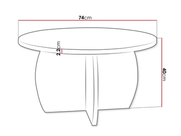 Neyloren 74 cm Runt Soffbord i Målat Trä - Vit - Möbler - Bord & matgrupp - Soffbord