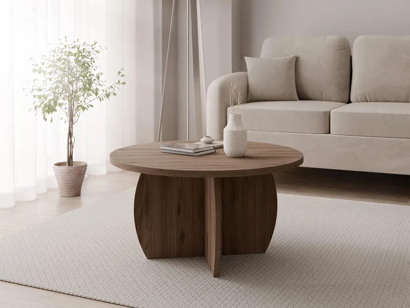 Neyloren Soffbord rund 74 cm - Brun - Möbler - Bord & matgrupp - Soffbord