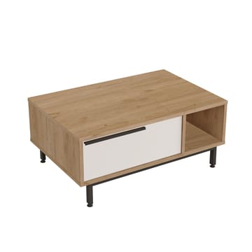 Nilena Soffbord 90x37,6x60 cm - Ek och vitt - Möbler - Bord & matgrupp - Soffbord