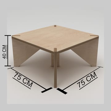 Nirena Litet Kvadratiskt Soffbord 75 cm i Björk - Beige - Möbler - Bord & matgrupp - Soffbord