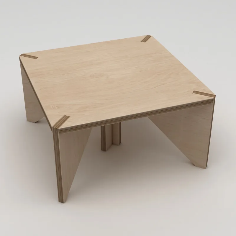 Nirena Litet Kvadratiskt Soffbord 75 cm i Björk - Beige - Möbler - Bord & matgrupp - Soffbord