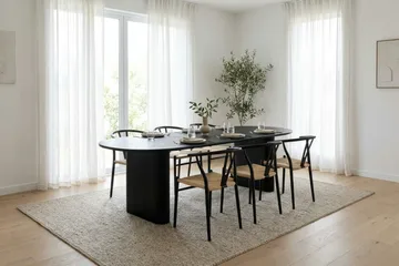 Noira Förlängningsbart Matbord 220/320x100 cm Fanér - Svart - Möbler - Bord & matgrupp - Matbord & köksbord