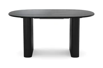 Noira Matgrupp 160-220 cm förlängningsbart i Svart med 6 Ronja Matstolar - Beige/Svart - Möbler - Bord & matgrupp - Matgrupp