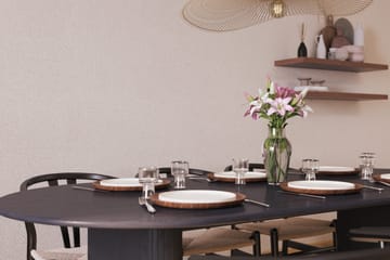 Noira Matgrupp 220 cm Massiv Ek med 6 Dastoori Matstol - 2220067-6,2206123-1 - Svart - Möbler - Bord & matgrupp - Matgrupp