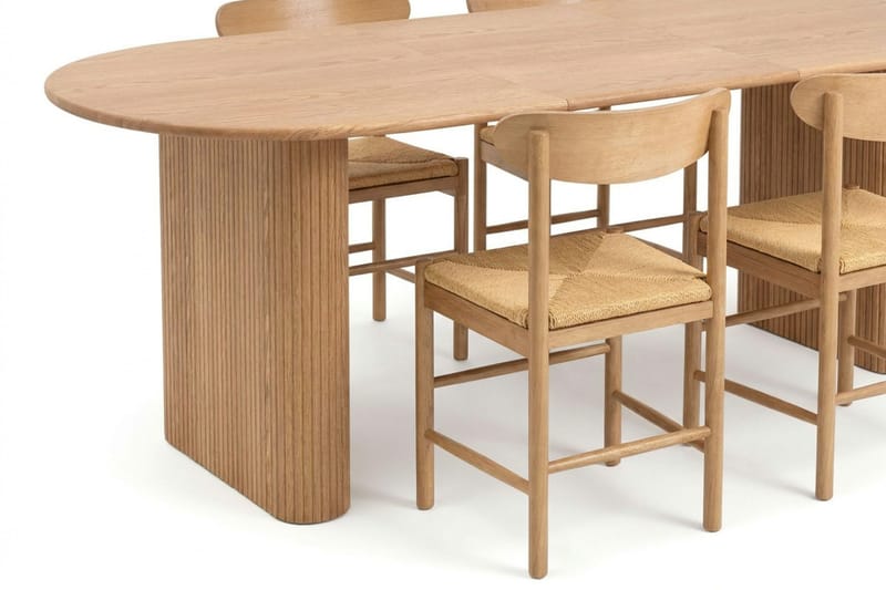 Noira Matgrupp förlängningsbart 160-220 cm Ek med 6 Malte Matstolar - Möbler - Bord & matgrupp - Matgrupp