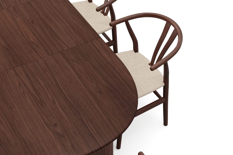 Noira Matgrupp förlängningsbart 160-220 cm Valnöt med 6 Dastoori Matstolar - Valnöt - Möbler - Bord & matgrupp - Matgrupp