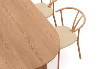 Noira Matgrupp förlängningsbart 220-320 cm Ek med 6 Elysia Matstolar - Ek - Möbler - Bord & matgrupp - Matgrupp