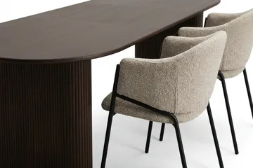 Noira Matgrupp förlängningsbart 220-320 cm Rökt Ek med 6 Filip Matstolar - Rökt ek - Möbler - Bord & matgrupp - Matgrupp