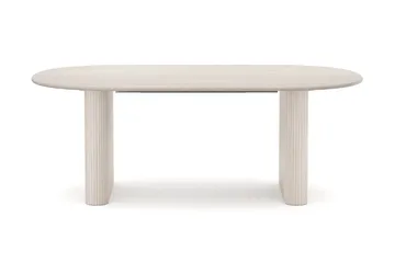 Noira Matgrupp förlängningsbart 220-320 cm Vitlaserad med 8 Sawako Matstolar - Vitlaserad - Möbler - Bord & matgrupp - Matgrupp