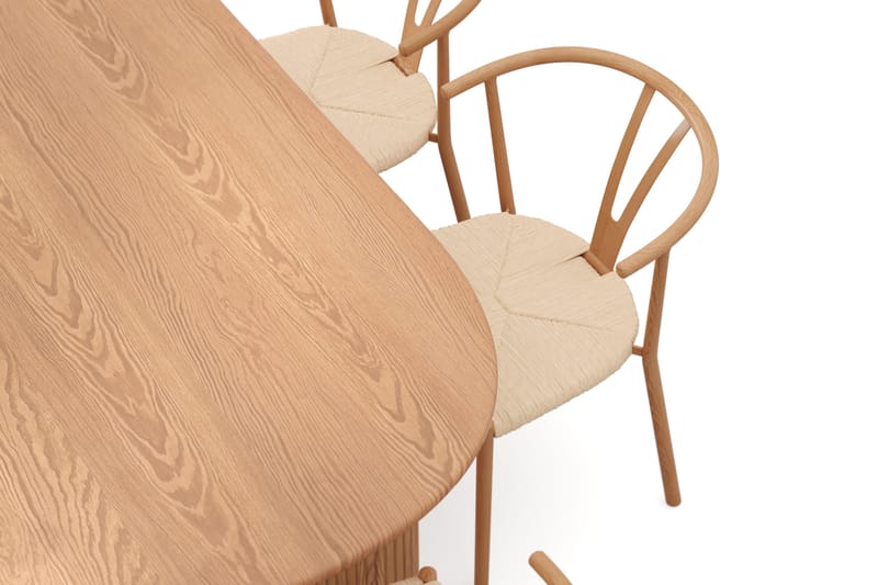 Noira Matgrupp rektangulärt 180 cm Ek med 6 Elysia Matstolar - Ek - Möbler - Bord & matgrupp - Matgrupp