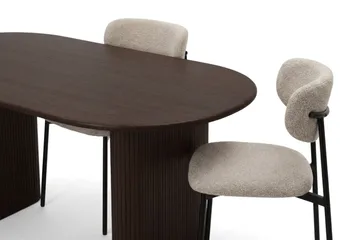 Noira Matgrupp rektangulärt 180 cm Rökt Ek med 6 Lucy Matstolar - Rökt ek - Möbler - Bord & matgrupp - Matgrupp