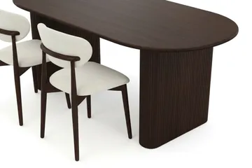 Noira Matgrupp rektangulärt 180 cm Rökt Ek med 6 Molly Matstolar - Rökt ek - Möbler - Bord & matgrupp - Matgrupp
