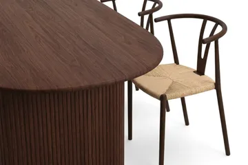 Noira Matgrupp rektangulärt 180 cm Valnöt med 6 Elysia Matstolar - Valnöt - Möbler - Bord & matgrupp - Matgrupp