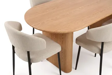Noira Matgrupp rektangulärt 220 cm Ek med 6 Sawako Matstolar - Ek - Möbler - Bord & matgrupp - Matgrupp