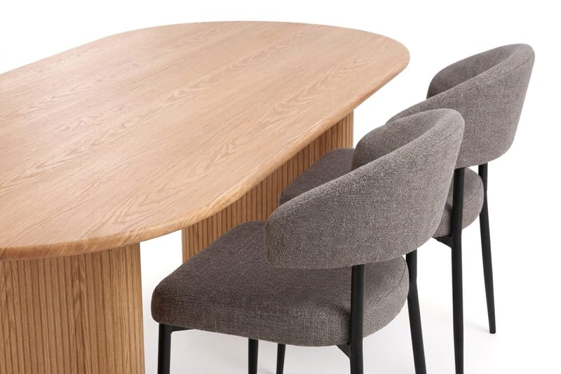 Noira Matgrupp rektangulärt 220 cm Ek med 6 Sawako Matstolar - Ek - Möbler - Bord & matgrupp - Matgrupp