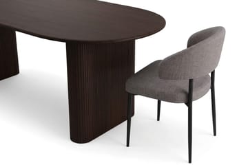 Noira Matgrupp rektangulärt 220 cm Rökt Ek med 6 Sawako Matstolar - Rökt ek - Möbler - Bord & matgrupp - Matgrupp