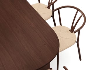 Noira Matgrupp rektangulärt 220 cm Valnöt med 6 Elysia Matstolar - Valnöt - Möbler - Bord & matgrupp - Matgrupp