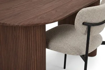 Noira Matgrupp rektangulärt 220 cm Valnöt med 6 Lucy Matstolar - Valnöt - Möbler - Bord & matgrupp - Matgrupp